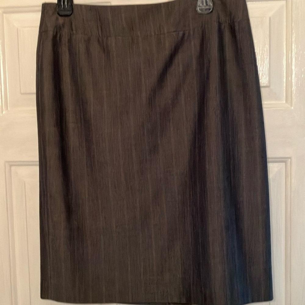 Kasper separates grayish brown skirt.